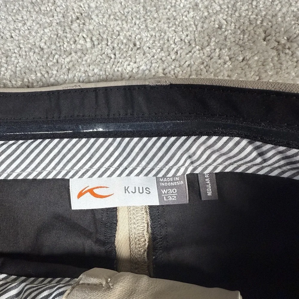 NWT KJUS Performance IKE Regular Fit Golf Pants Men's 30x32 Khaki Tan $189